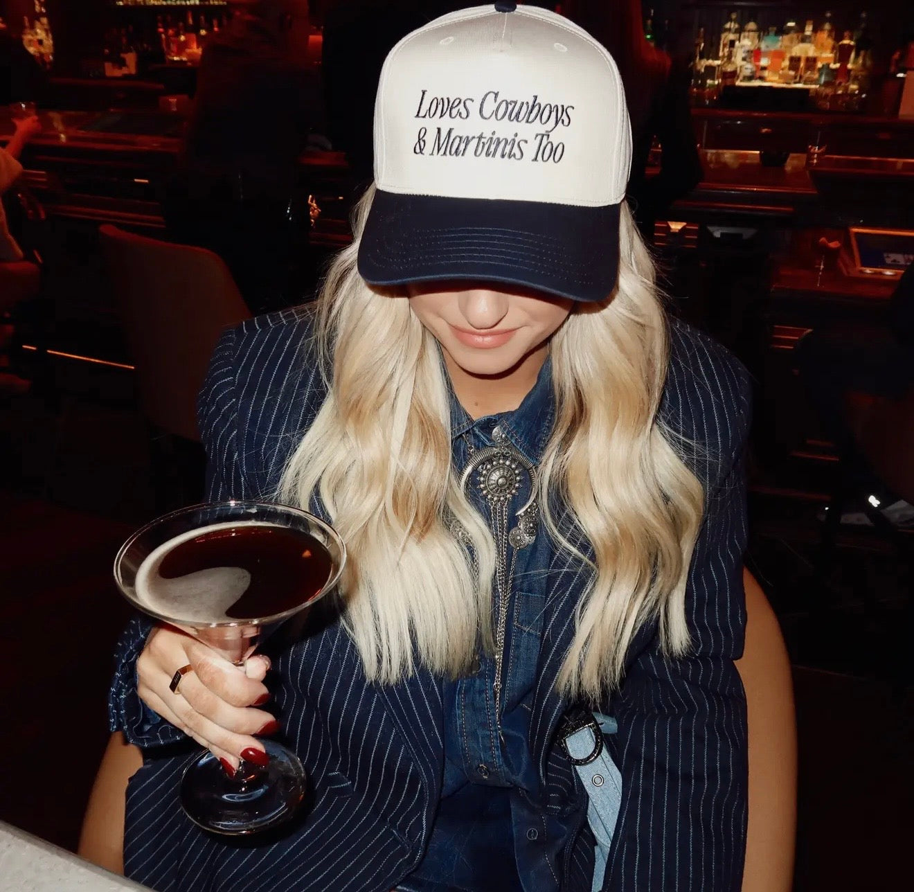 Loves Cowboys & Martinis Too Hat